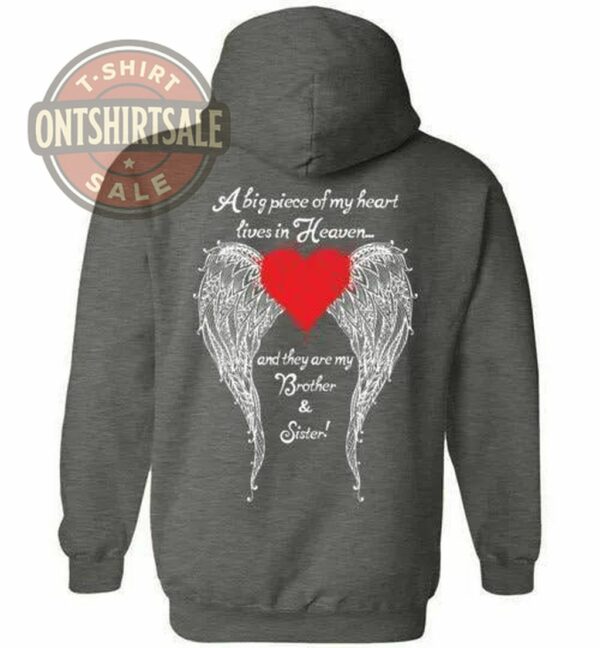 Brother Sister A Big Piece Hoodie Dark Heather S 1