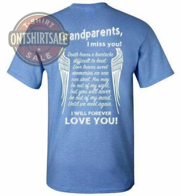 Grandparents I Miss You T Shirt Carolina Blue S 1